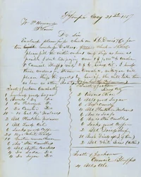 Tootle & Jackson, Council Bluffs, W.P. Howard, St.Louis, 1857年5月21日付の署名入り書簡。