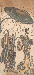 花魁役の中村粟太郎初代。 1756年。