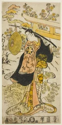1733年3月、中村座で上演された芝居『嬬恋隅田川』で、初代瀬川菊之丞が範城を演じた。