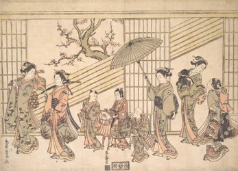 大名行列を演じる子供たち 1763年頃 1763年頃