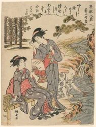 「座敷八景」シリーズより扇子の散嵐（せんすのせいらん）