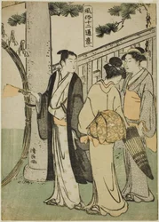 「風俗十二景」より 神社参拝