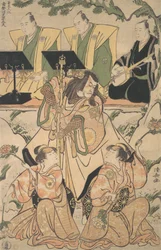 演技とダンスパフォーマンスのショサコンビネーションの俳優、ca。 1790年。