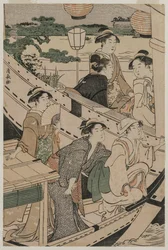 1789年、隅田川でのボート遊び。