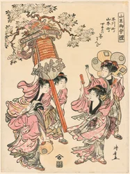 連載「山王祭礼」より 四季の花飾提灯（平川町・山本町・四季の花曼荼羅）