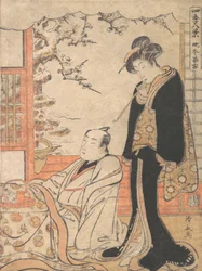 坂東の夜の雪。 1779年。
