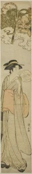 望遠鏡で美人をのぞく雷神