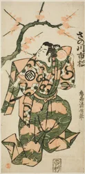 1748年正月、市村座で上演された芝居『紋づくし名護屋蘇我』で、初代佐野川市松が蘇我五郎役を演じた。