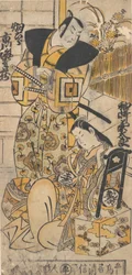 俳優、初代市川團十郎、1660～1704 年、正体不明の女性として。