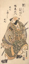 俳優の中村中蔵 武士役 1716-1