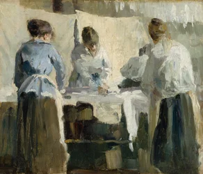 フランスの女性のアイロンがけ、1889年。