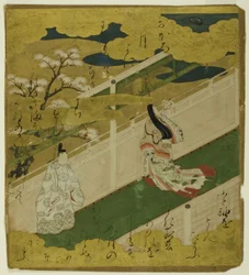 源氏物語第八帖「花の宴」挿絵