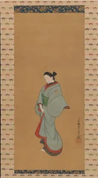 立っている女性、カリフォルニア州。 1730年。