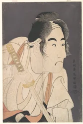 二代目坂東三津五郎「花飴文六曽我」石井源蔵役 1794年頃（錦絵）