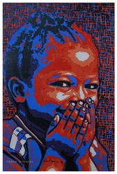 「笑う少年」の肖像画