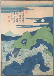 漁師は、入り江の岩と海流の中で苦労しています。