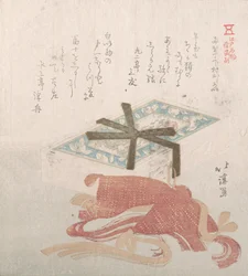 両替町下村名物おしろいと髪結いの箱（19世紀