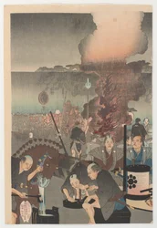 千代田、1897年（色の木版画）