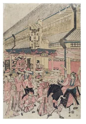 通りの秋祭り行列