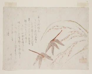 トンボ（カラー木版画
