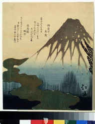 「雪の下の富士山」プリント 魚谷北景 (1780-1850) 19 世紀プーシキン美術館、モスクワ