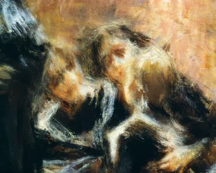 トランキッロ・クレモナ（1837-1878）作「大学訪問」 油彩・キャンバス