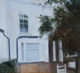 A place to live 12, 2011（合板に油彩）