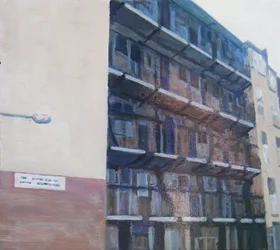 住む場所 20, 2011 （合板に油彩）