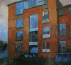 住む場所 21, 2011 （合板に油彩）