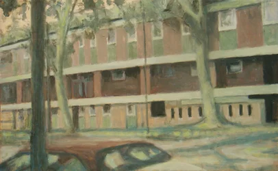 住む場所 24, 2012 (油彩、合板)