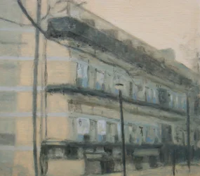 住む場所 27, 2012 （合板に油彩）