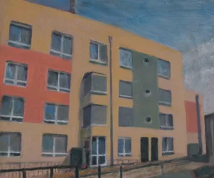 住む場所 30, 2012 (油彩、合板)