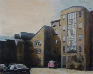 住む場所 33, 2012 (油彩、合板)