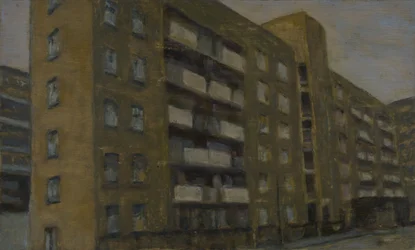 住む場所 34, 2012 (油彩、合板)