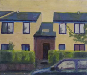 住む場所 38, 2012 (油彩、合板)