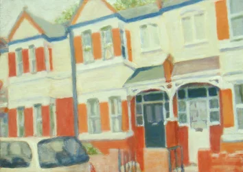 住む場所 49, 2012 (油彩、合板)