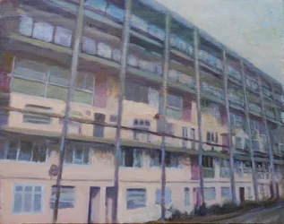 生きる場所 60, 2013 (油彩、合板)