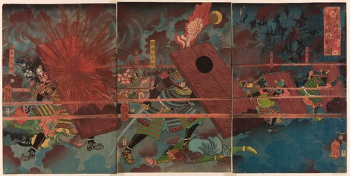 マサキヨの征韓論における晋州での戦い (マサキヨ三韓論、新修女合戦の図)
