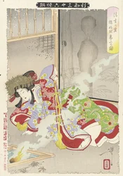 桜姫に取り憑く清玄の亡霊