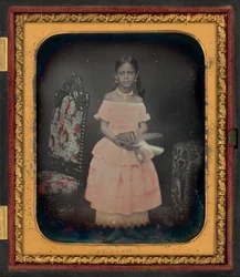 少女の肖像、ジョセフィン・フォルクスの可能性,c.1854年（写真）