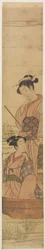 月の下の船の若いカップル、1770年から72年頃