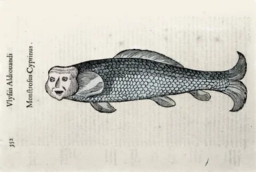 魚の絵 ウリッセ・アルドロヴァンディ（1522-1605）の『博物学』の写本を使って描かれたニコラの図版 ボローニャ大学図書館のウリッセ・アルドロヴァンディ資料室 1603年編