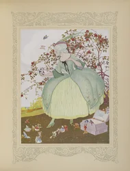 グレイシューズは最初、そのような並外れたものを見て喜びを感じた、「Contes du Temps Jadis」または「Tales from Times Past」のイラスト、p.78