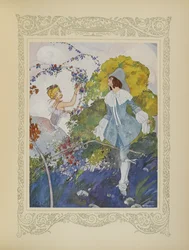 彼は非常に美しい少女を見たので、彼女と結婚することを決めた、「Contes du Temps Jadis」または「Tales from Times Past」のイラスト、p.110