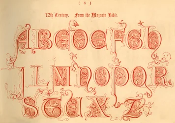 12世紀。マザラン聖書、1862年から