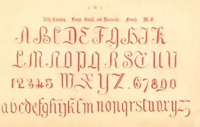 16世紀。大、小、数字。フランス語。 MS、1862