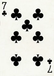 Goodall＆Son Ltd.のトランプのデッキからのクラブの7つ、c1940