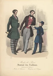 Modes de Parisの892、Journal des Tailleurs、1848。