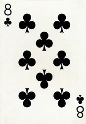 Goodall＆Son Ltd.のトランプのデッキからの8つのクラブ、c1940