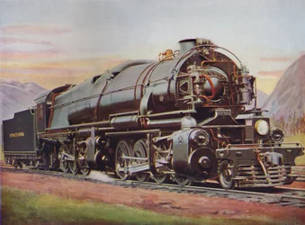 300トンのアメリカンマレット型貨物エンジン。ペンシルベニア鉄道、1926